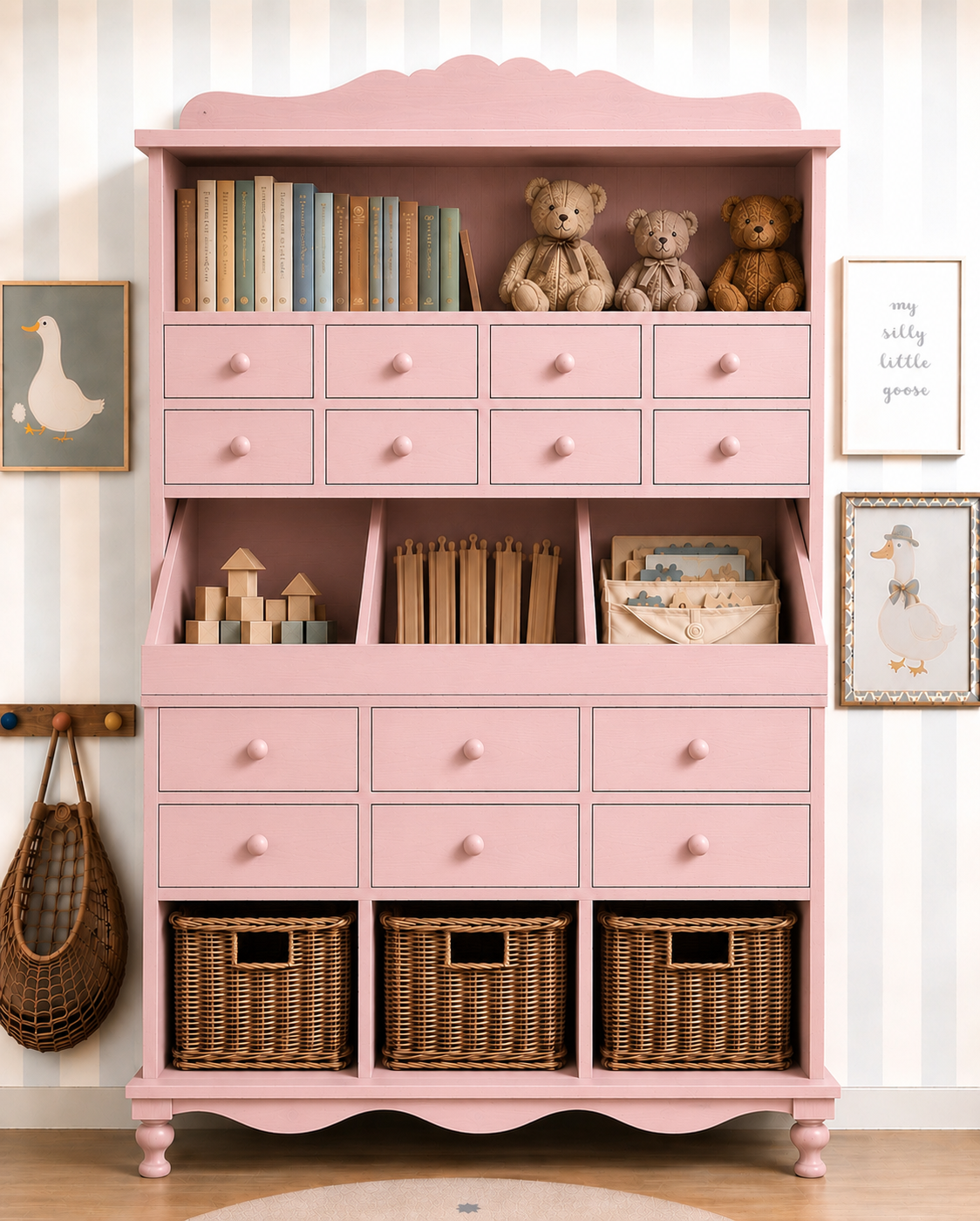 Vintage design toy storage