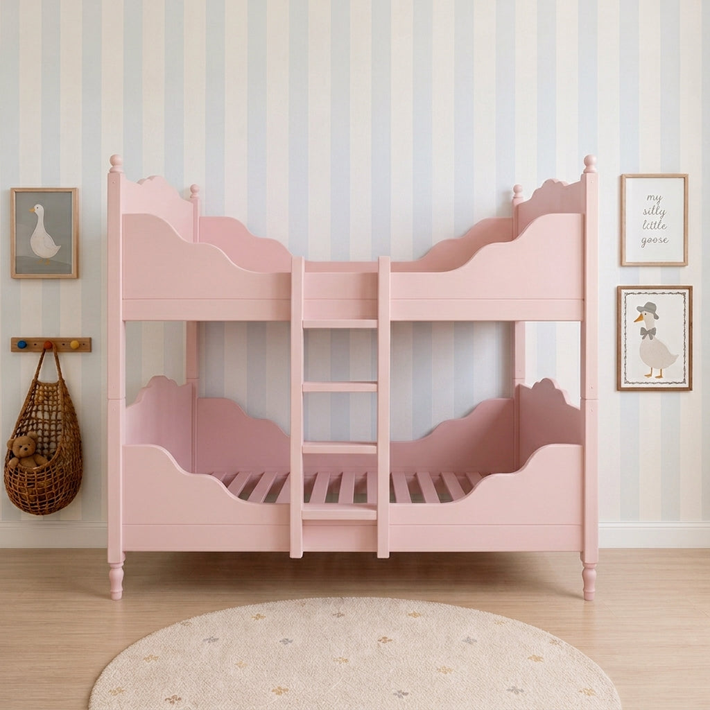 Painted Bunk Vintage Style Sleigh Bed