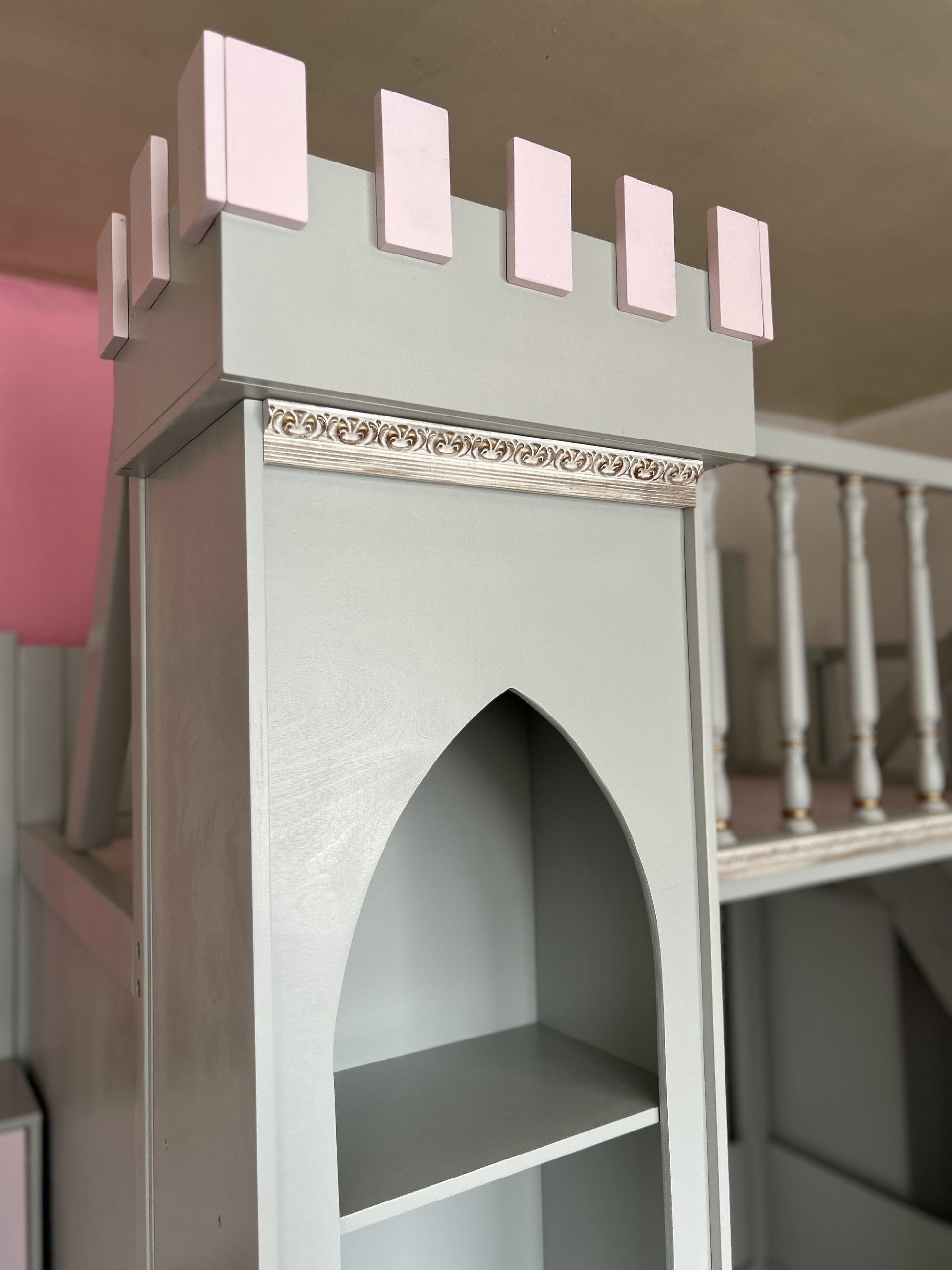 Princess castle bed with slide - Stepini Home