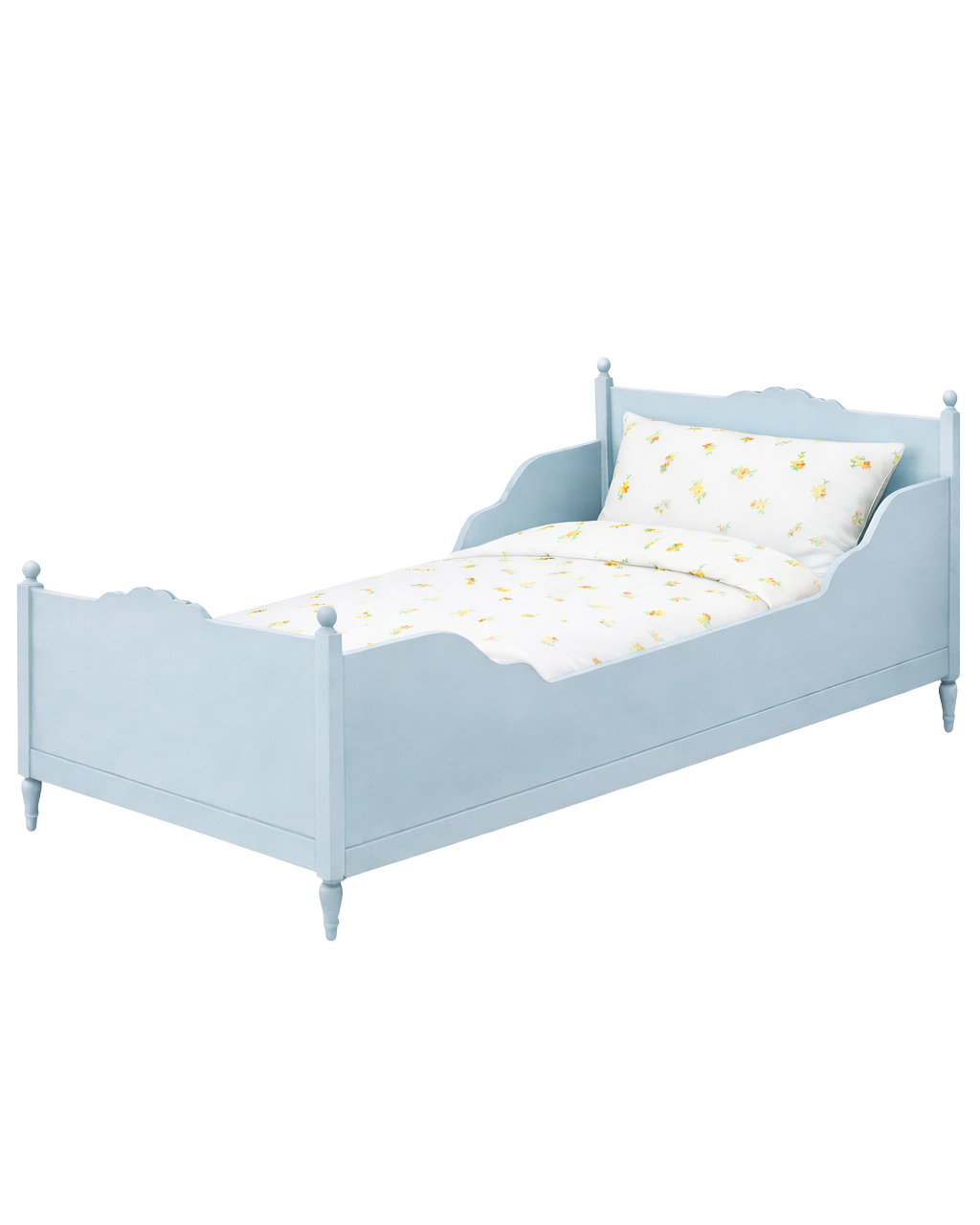 Vintage Sleigh Bed in Pastel colors