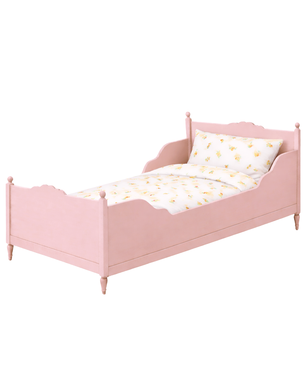 Vintage Sleigh Bed in Pastel colors