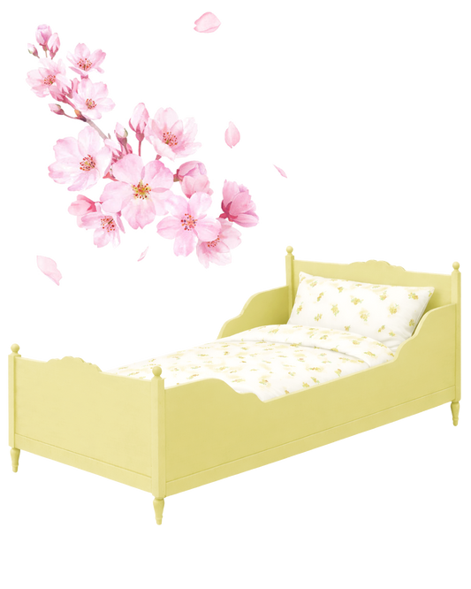 Vintage Sleigh Bed in Pastel colors