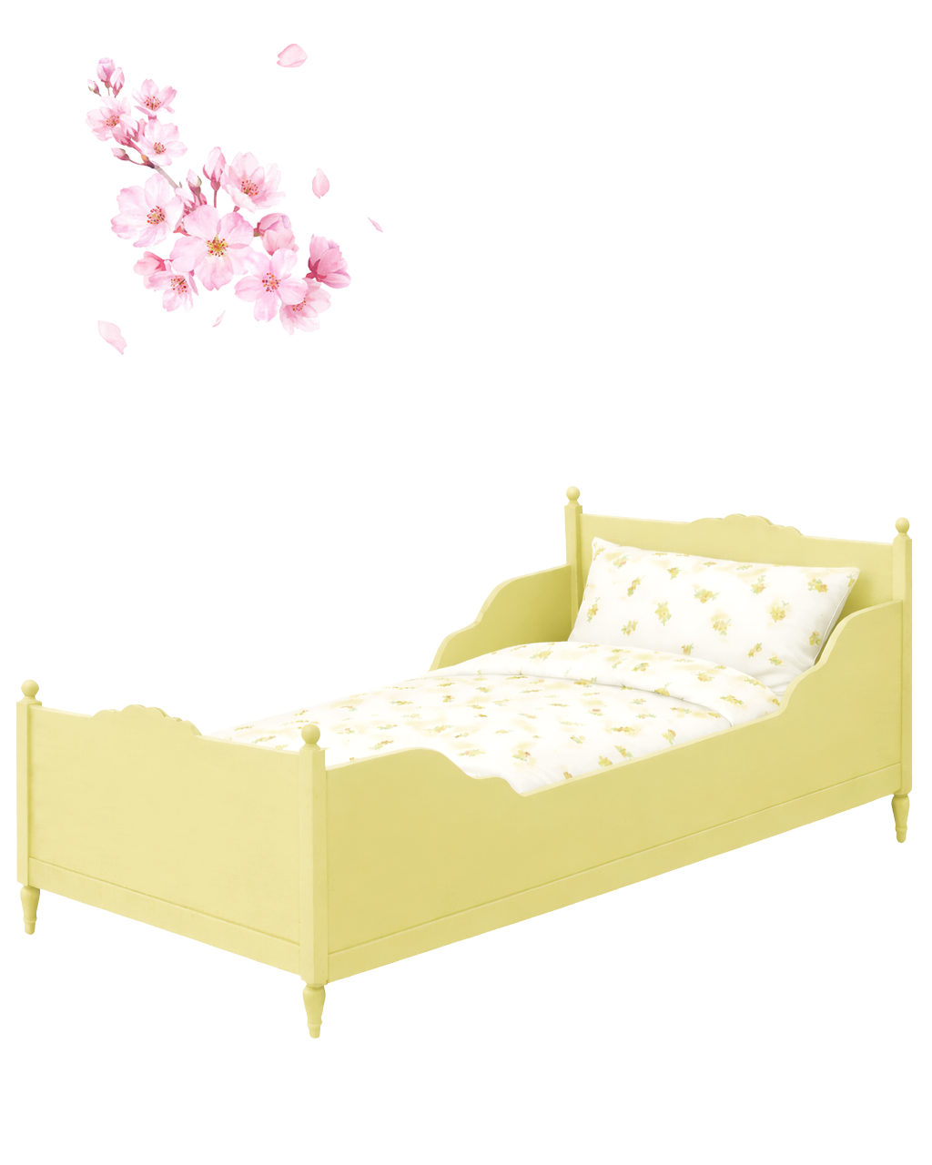 Painted Vintage Style Sleigh Bed