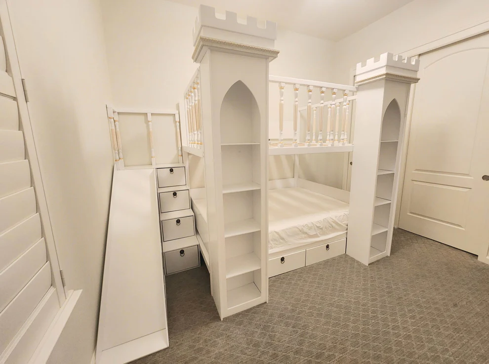 Princess castle bed with slide - Stepini Home