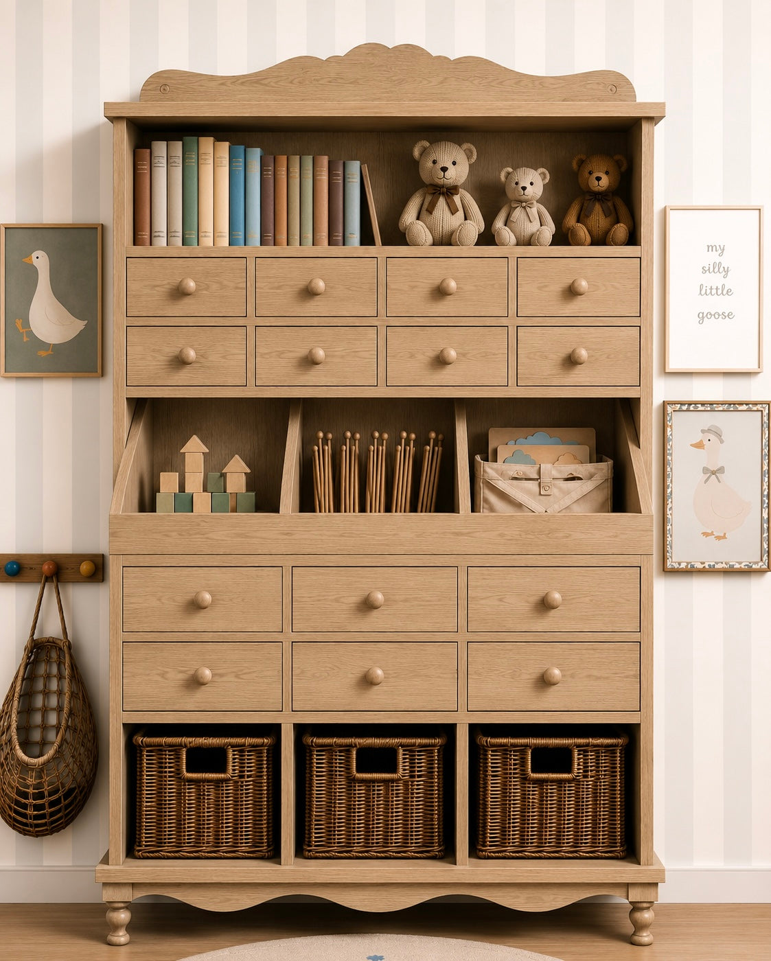 Vintage design toy storage