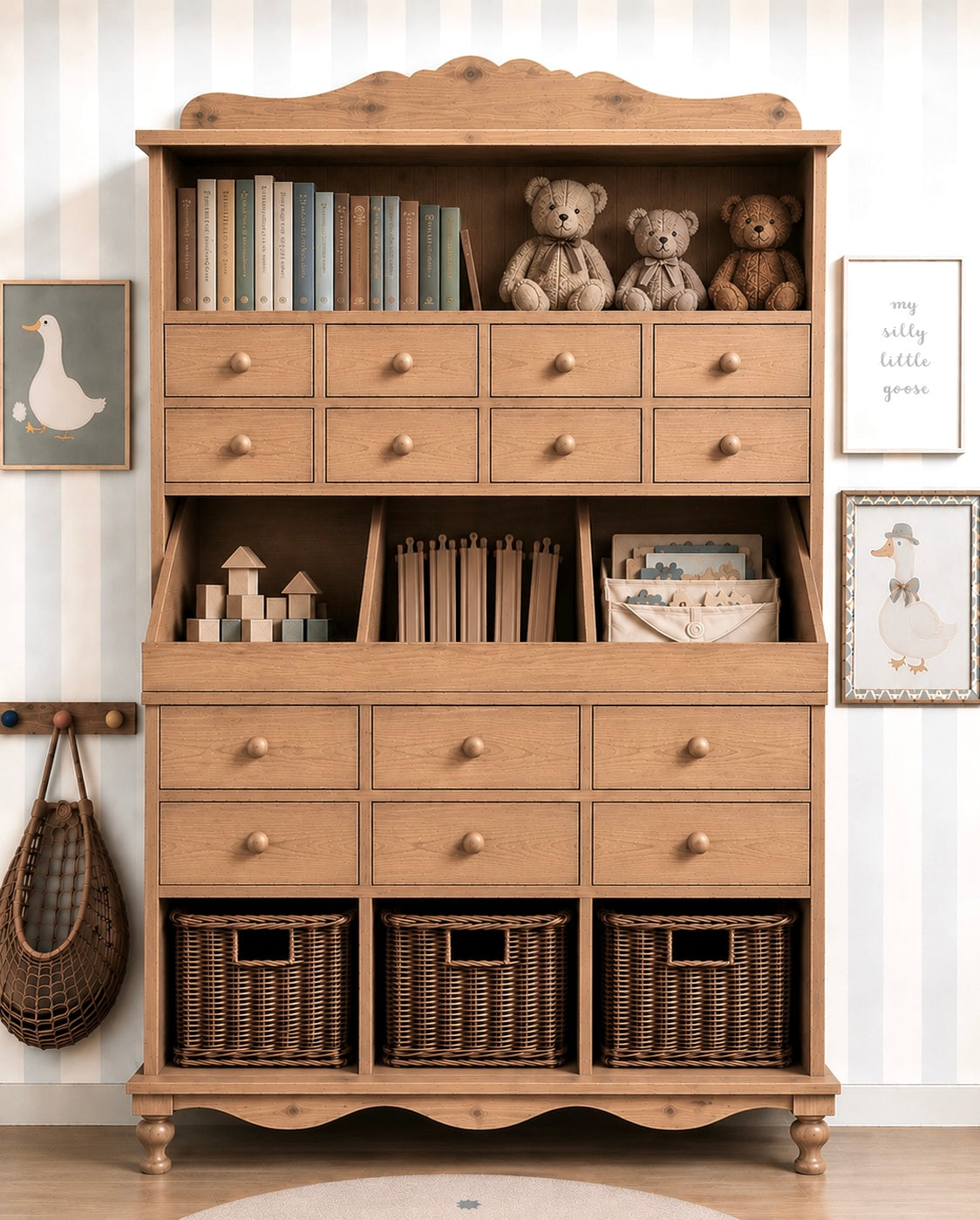 Vintage design toy storage