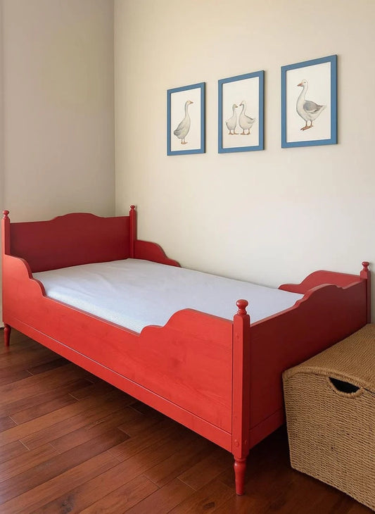 Vintage design Sleigh Bed in any color