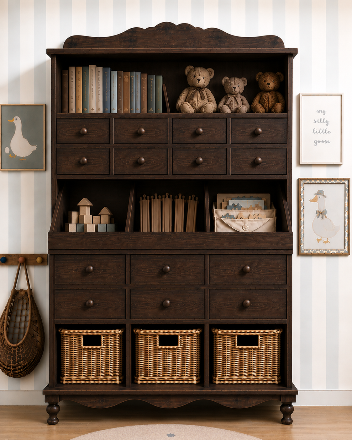 Vintage design toy storage
