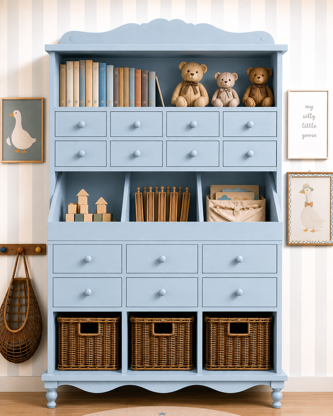 Vintage design toy storage