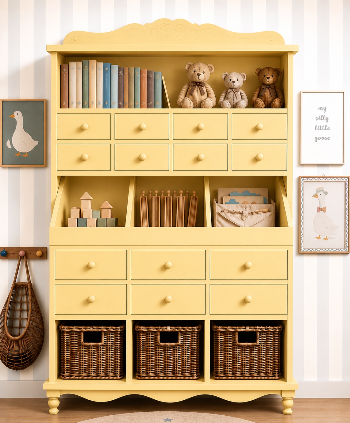 Vintage design toy storage
