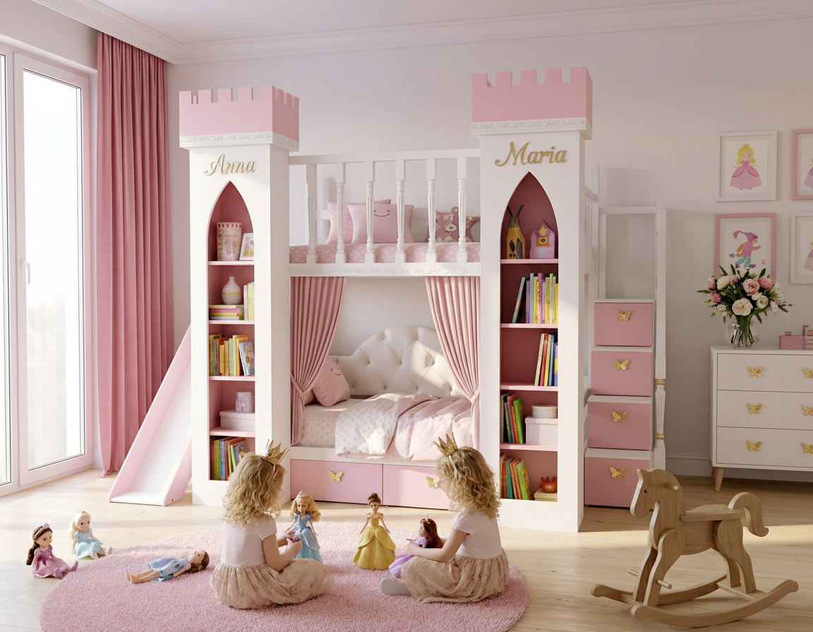 Princess castle bunk bed