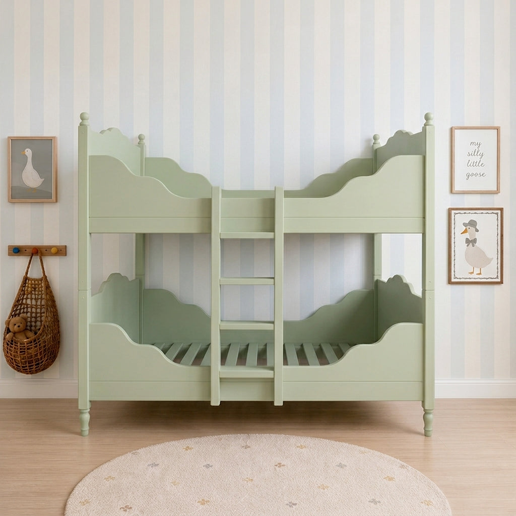 Painted Bunk Vintage Style Sleigh Bed