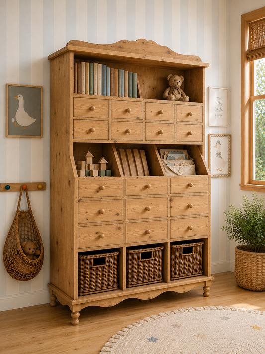 Vintage design toy storage