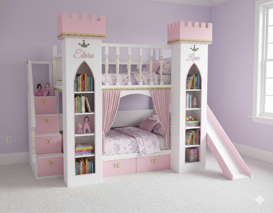 Princess castle bunk bed