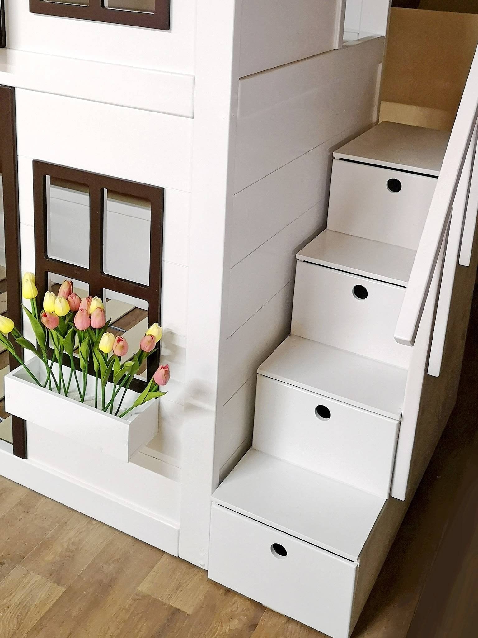 "Farmhouse" barn door cottage bunk bed - Stepini Furniture"Farmhouse" barn door cottage bunk bed